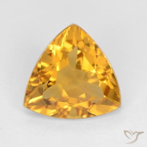 2.03ct 자연스러운 딥 골든 오렌지 황수정, 일조, VVS-VS