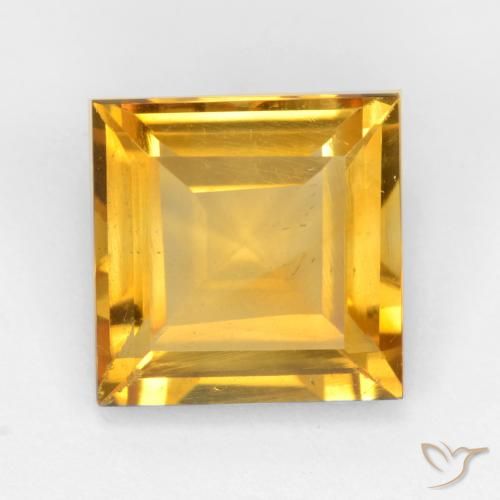 3.06ct 자연스러운 미디엄 골든 황수정, 정사각형, VS