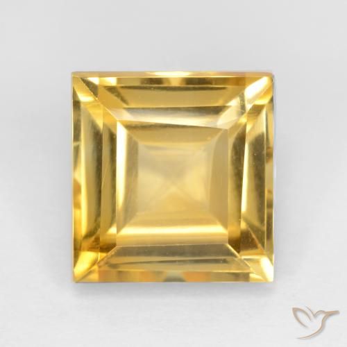 3.76ct 자연스러운 미디엄 골든 황수정, 정사각형, VS