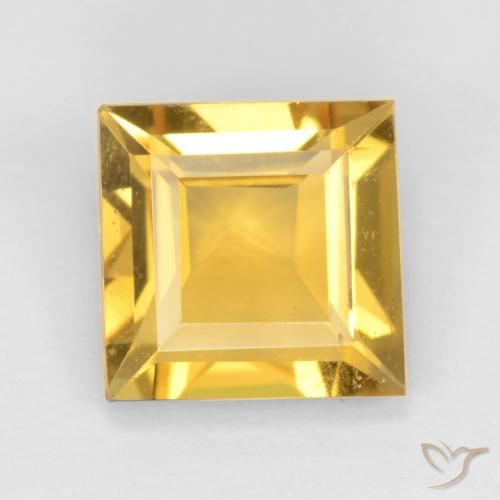 1.51ct 자연스러운 골든 황수정, 정사각형, VS
