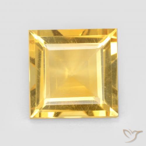 2.76ct 자연스러운 골든 황수정, 정사각형, VS