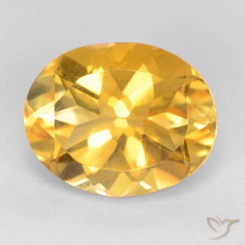 3.65ct 자연스러운 골든 오렌지 황수정, 타원형, VS