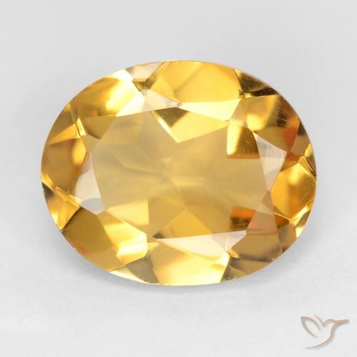 2.97ct 자연스러운 미디엄 라이트 골든 황수정, 타원형, VS