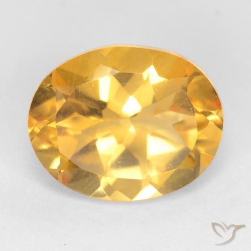 3.28ct 자연스러운 딥 골든 오렌지 황수정, 타원형, VS