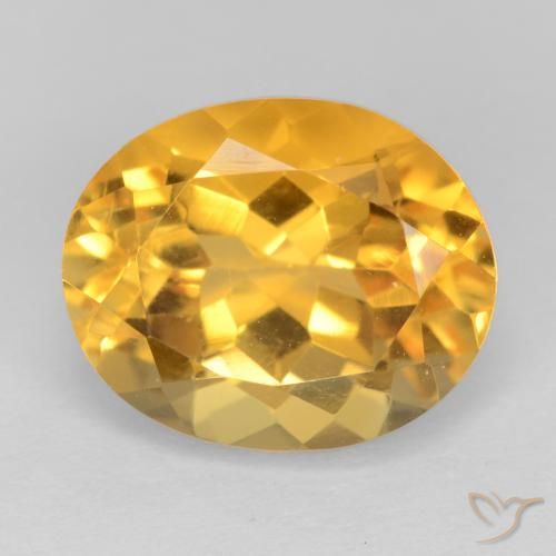 3.90ct 자연스러운 다크 골든 황수정, 타원형, VS