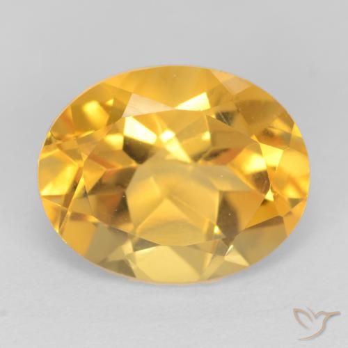 3.48ct 자연스러운 골든 오렌지 황수정, 타원형, VS