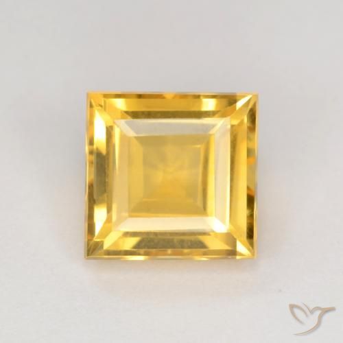 2.56ct 자연스러운 골든 황수정, 정사각형, VS