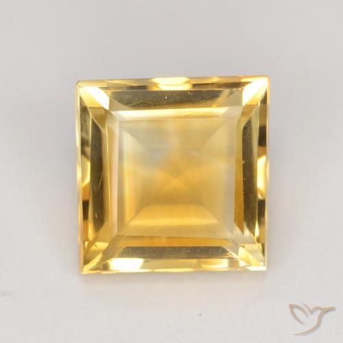 3.10ct 자연스러운 금 황수정, 정사각형, VS