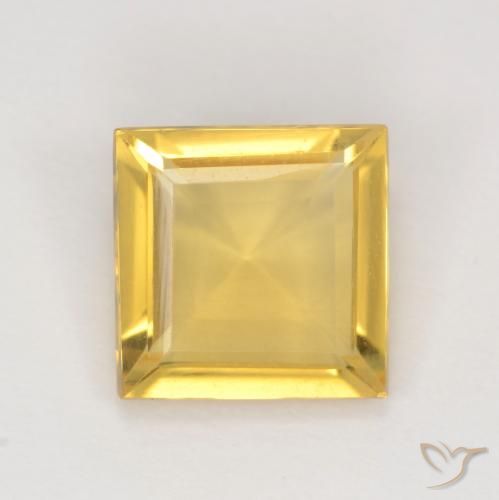 1.87ct 자연스러운 골든 황수정, 정사각형, VVS-VS