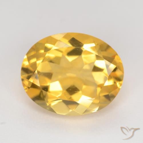 3.32ct 자연스러운 미디엄 골든 황수정, 타원형, VVS-VS