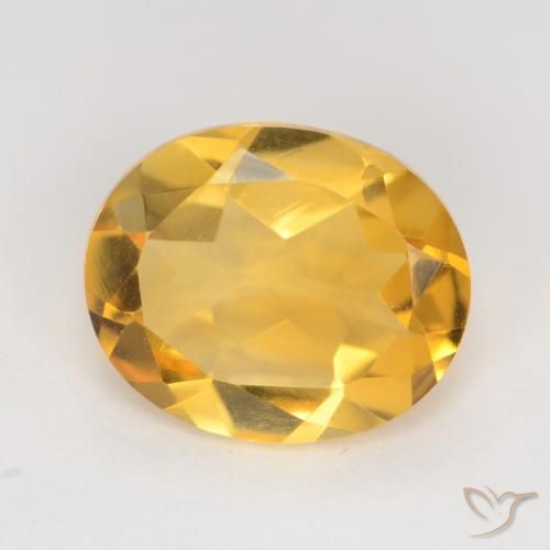 3.04ct 자연스러운 딥 골드 황수정, 타원형, VVS-VS
