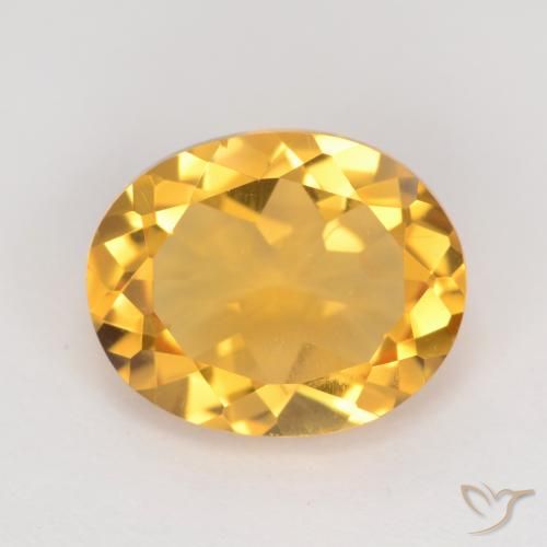 3.06ct 자연스러운 골든 오렌지 황수정, 타원형, VVS-VS