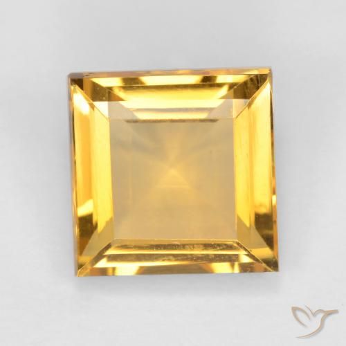 2.90ct 자연스러운 골든 황수정, 정사각형, VS