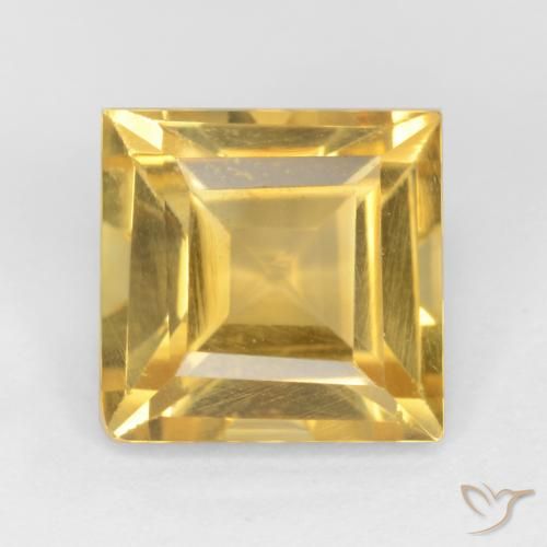 3.06ct 자연스러운 골든 오렌지 황수정, 정사각형, VS