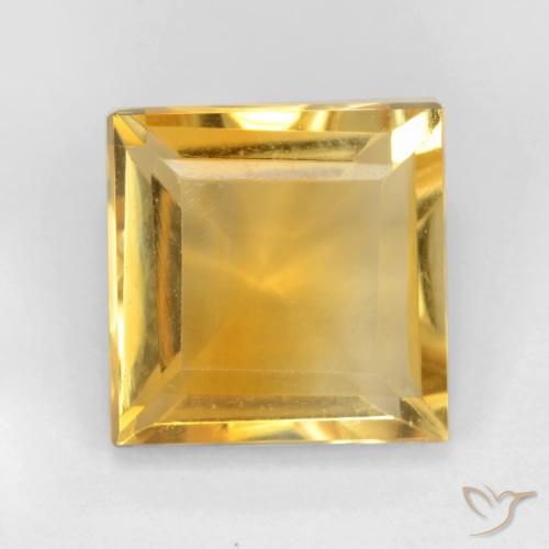 3.06ct 자연스러운 미디엄 골든 황수정, 정사각형, VS