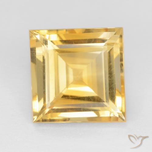 3.03ct 자연스러운 금 황수정, 정사각형, VS