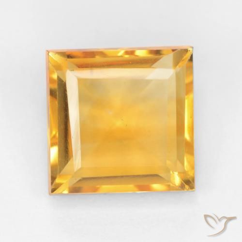 2.78ct 자연스러운 골든 오렌지 황수정, 정사각형, VS