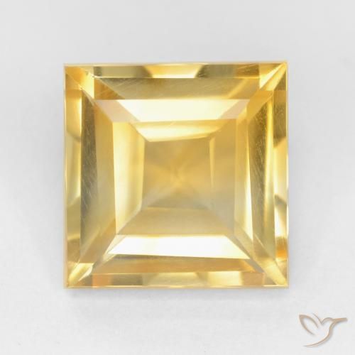 2.21ct 자연스러운 금 황수정, 정사각형, VS