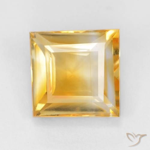 2.10ct 자연스러운 금 황수정, 정사각형, VS
