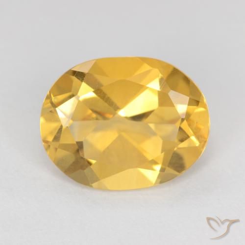 2.50ct 자연스러운 브라이트 골드 황수정, 타원형, VS