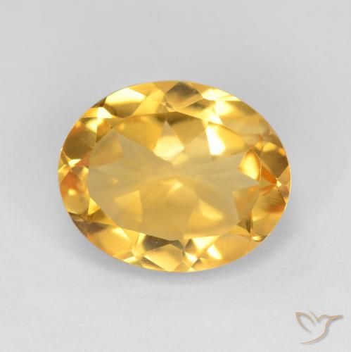 3.40ct 자연스러운 미디엄 골든 황수정, 타원형, VS