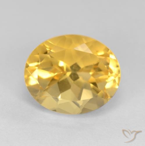 4.09ct 자연스러운 미디엄 골든 황수정, 타원형, VS
