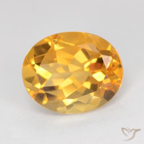 3.97ct 자연스러운 다크 골든 황수정, 타원형, VS