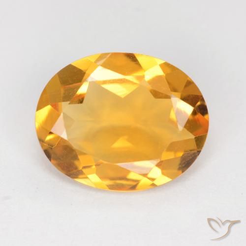 2.55ct 자연스러운 오렌지-골드 황수정, 타원형, VS