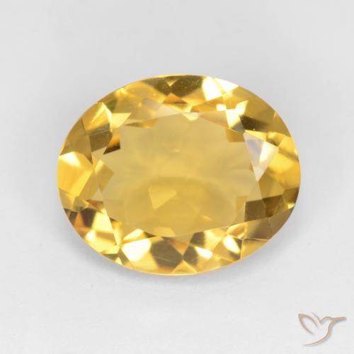 2.90ct 자연스러운 골든 황수정, 타원형, VS