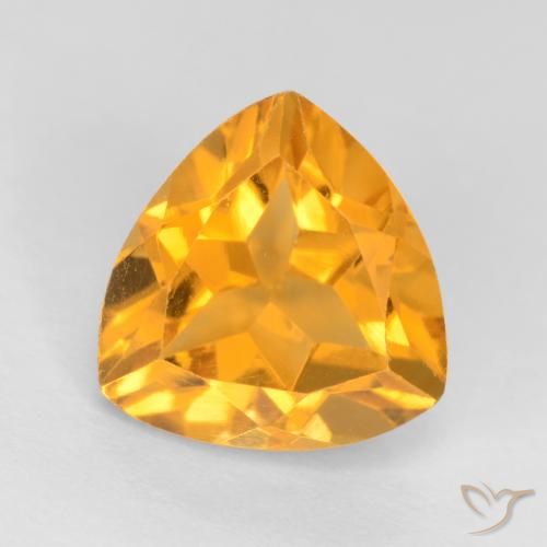 1.26ct 자연스러운 오렌지-골드 황수정, 일조, VS
