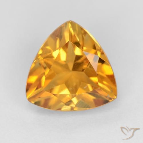 1.13ct 자연스러운 딥 오렌지-골드 황수정, 일조, VS