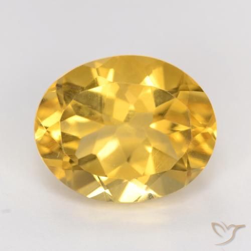 3.42ct 자연스러운 미디엄 골든 황수정, 타원형, VS