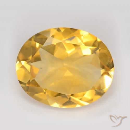 2.94ct 자연스러운 골든 황수정, 타원형, VS