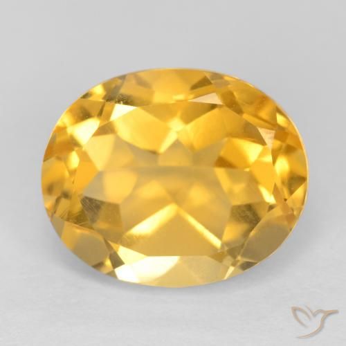 3.85ct 자연스러운 브라이트 골드 황수정, 타원형, VS