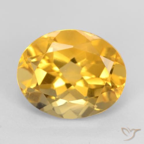 3.40ct 자연스러운 브라이트 골드 황수정, 타원형, VVS-VS