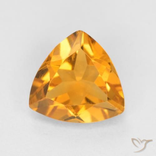 0.88ct 자연스러운 다크 오렌지-골드 황수정, 일조, VS