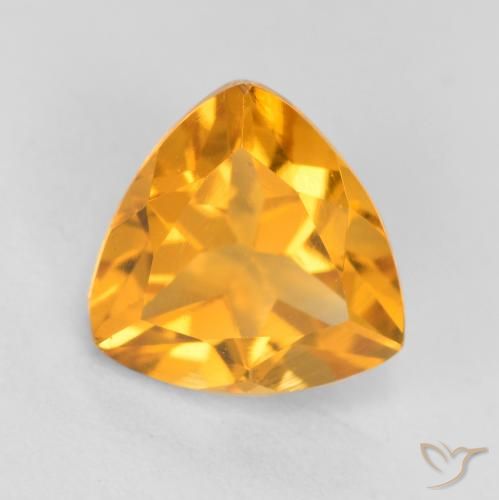 1.14ct 자연스러운 딥 오렌지-골드 황수정, 일조, VS