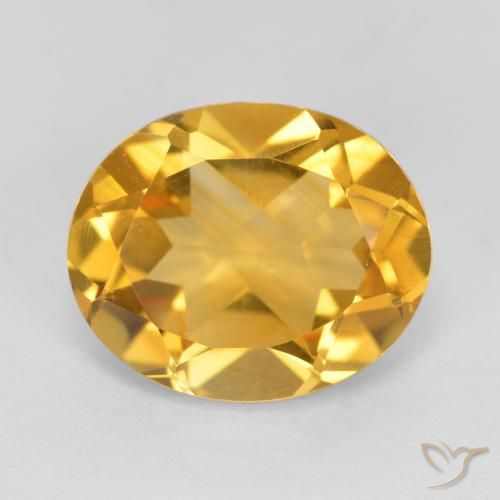 3.18ct 자연스러운 미디엄 다크 골든 황수정, 타원형, VS