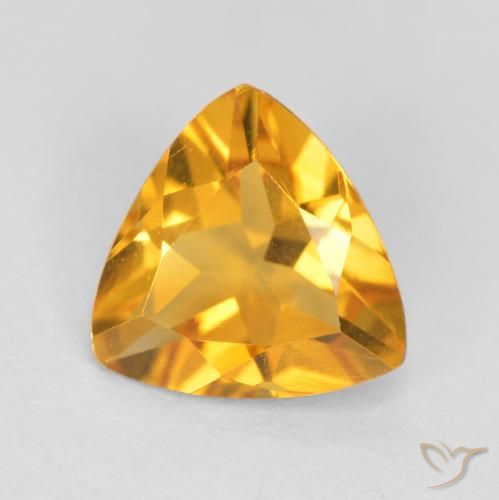 0.87ct 자연스러운 딥 오렌지-골드 황수정, 일조, VS
