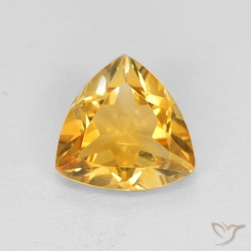 0.89ct 자연스러운 딥 골든 오렌지 황수정, 일조, VS