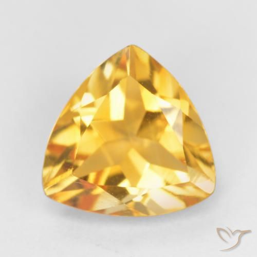 0.98ct 자연스러운 골든 오렌지 황수정, 일조, VS