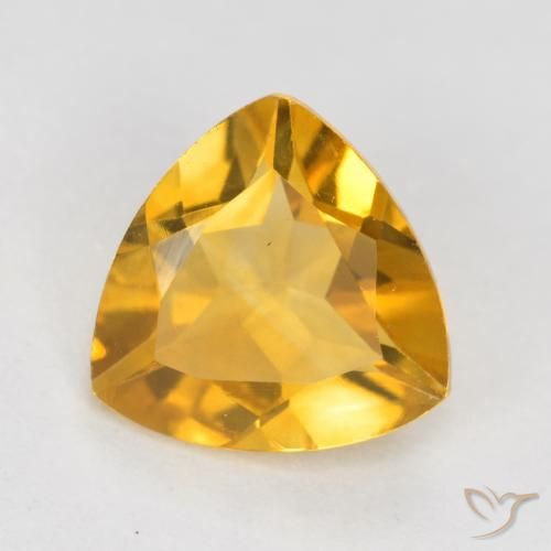 0.92ct 자연스러운 오렌지-골드 황수정, 일조, VVS-VS