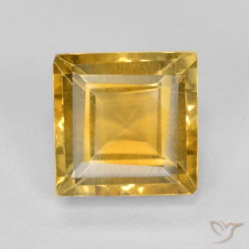 1.68ct 자연스러운 골든 황수정, 정사각형, VS