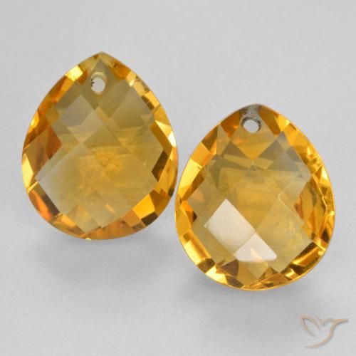 6.78캐럿 천연 다크 골든 시트린 보석, 배 모양, 11.9×9.9 mm, VVS-VS