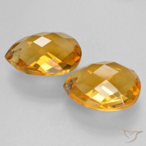 6.78캐럿 천연 다크 골든 시트린 보석, 배 모양, 11.9×9.9 mm, VVS-VS