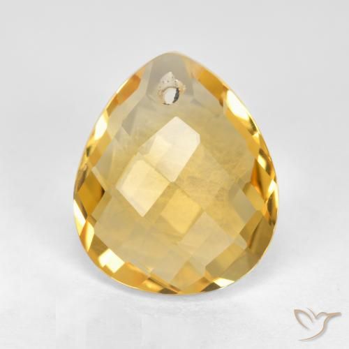 3.02ct 자연스러운 미디엄 골든 황수정, 배 모양, VVS-VS