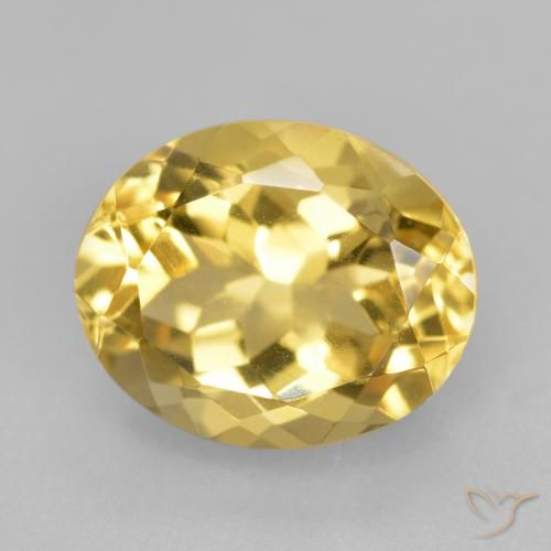 4.38ct 자연스러운 골든 오렌지 황수정, 타원형, VVS-VS
