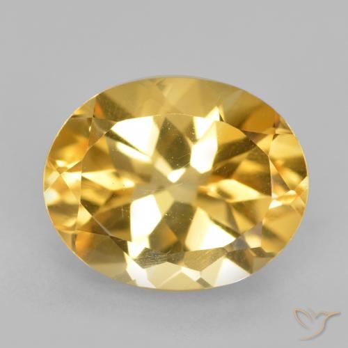 4.68ct 자연스러운 미디엄 다크 골든 황수정, 타원형, VS