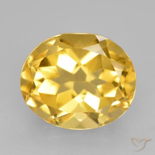 4.57ct 자연스러운 미디엄 골든 황수정, 타원형, VS