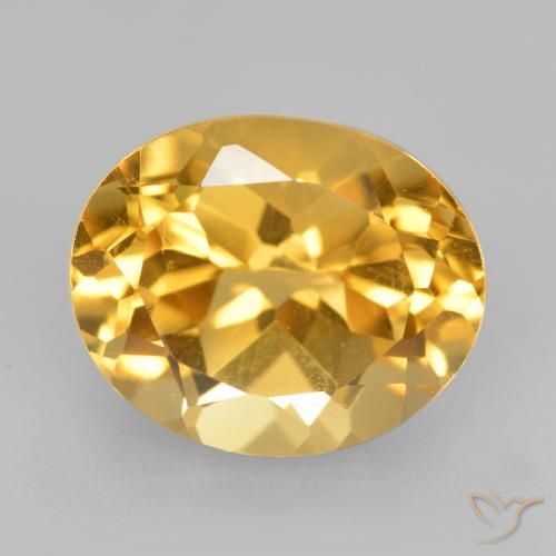 4.86ct 자연스러운 미디엄 다크 골든 황수정, 타원형, VVS-VS